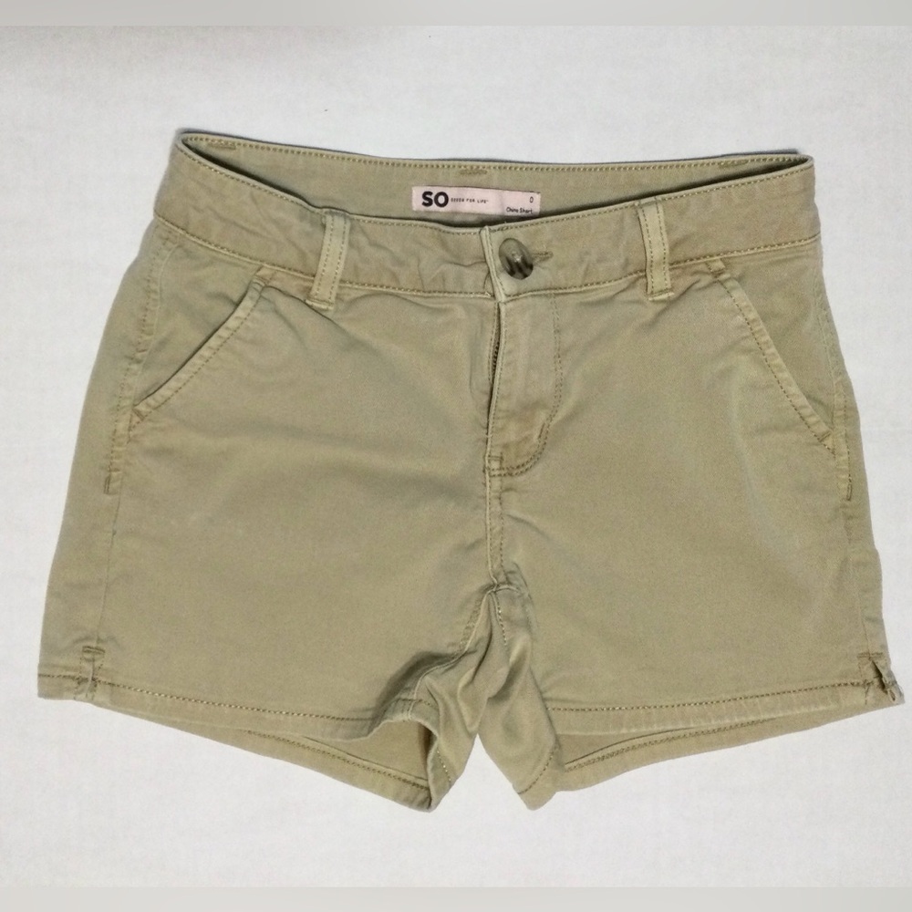 SO Goods for Life Juniors Size 0 Khaki Chino Shorts